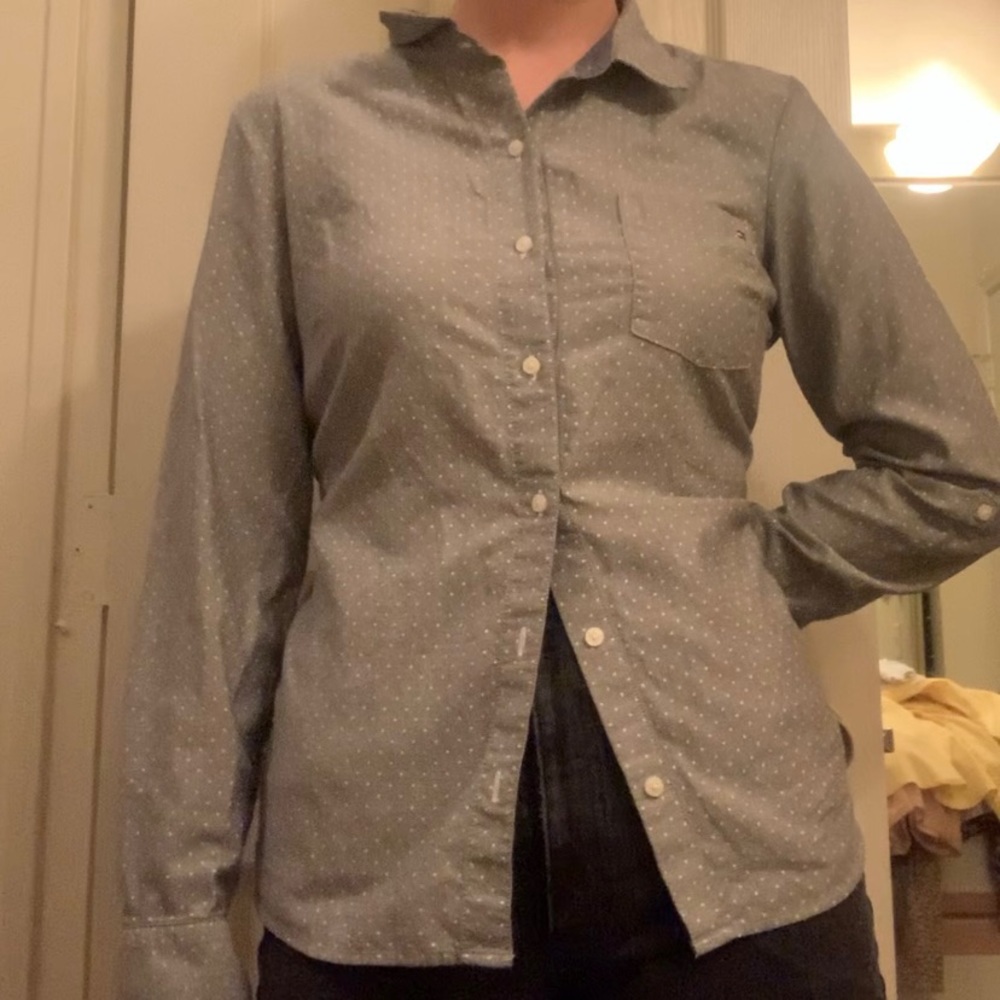 Gray Women’s Tommy Hilfiger Button Up